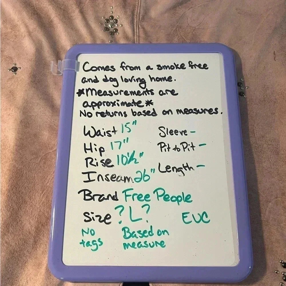 Free People faux suede mauve/brown leggings embellished EUC guessing Size L - Picture 4 of 11